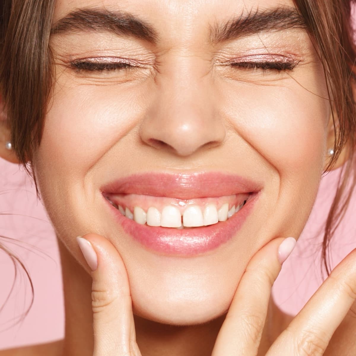 Close crop of a bright, natural smile